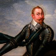 Johann Walter Gustavus Adolphus of Sweden at the Battle of Breitenfeld Germany oil painting artist